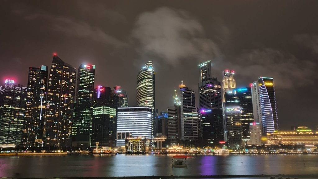 Cityscape of Singapore with tall buildings - a lot of corporate has their regional headquarters here