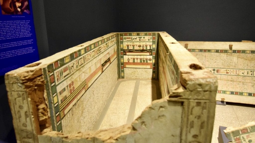 An ancient coffin inside Luxor Museum. 