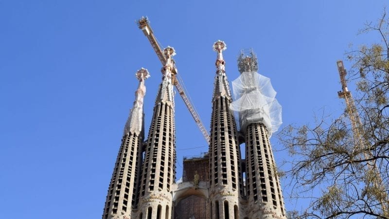 Outside view of Sagrada Familia
