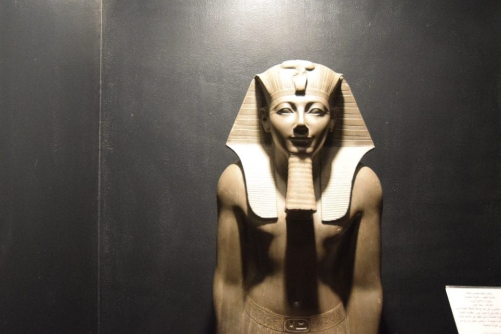 An artefact in Luxor museum in Egypt. 