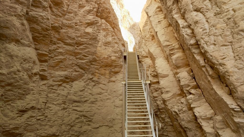 A staircase to go to a chamber of valley of kings. 