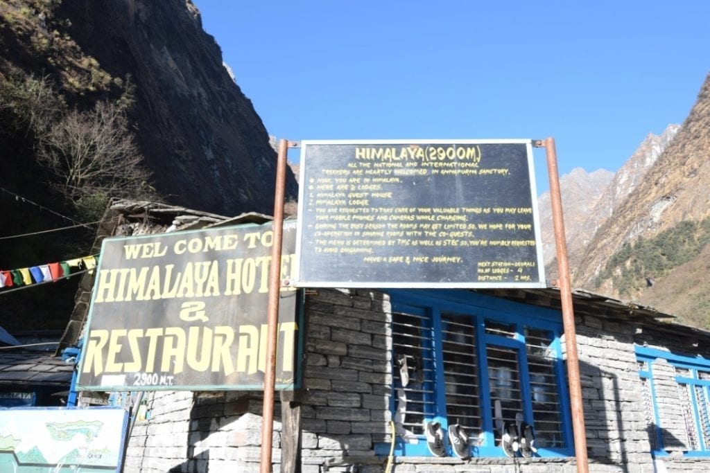 Himalayan hotel at 2900 meter altitude is a popular place for overnight stay amongst tourists