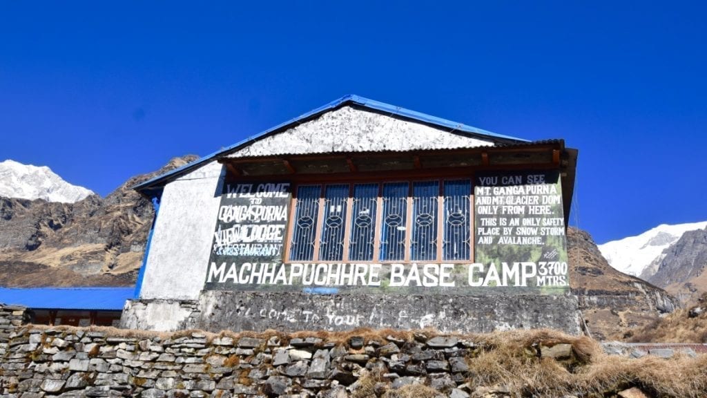 Macchapuchare Base Camp is the last before arriving Annapurna Sanctuary Trek.