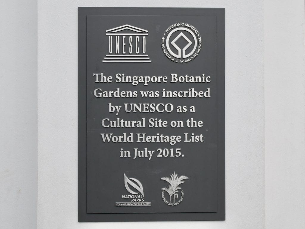 UNESCO world heritage site in Singapore