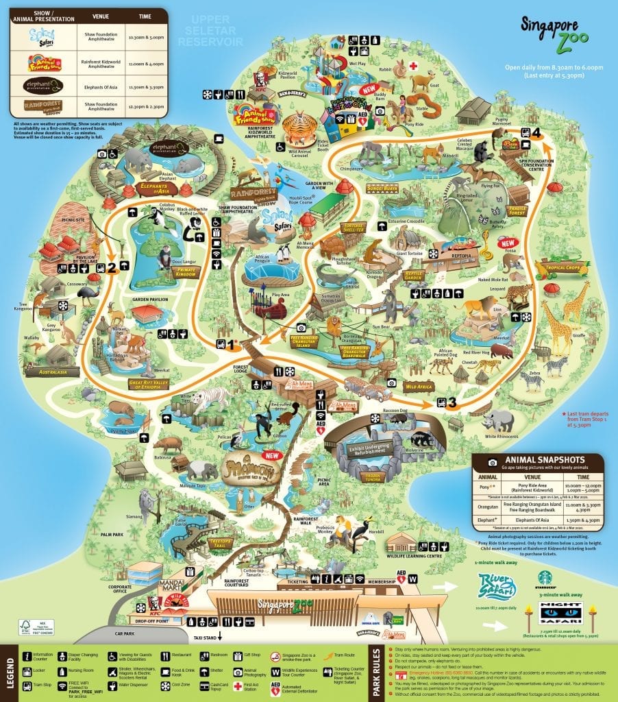 Singapore Zoo Map