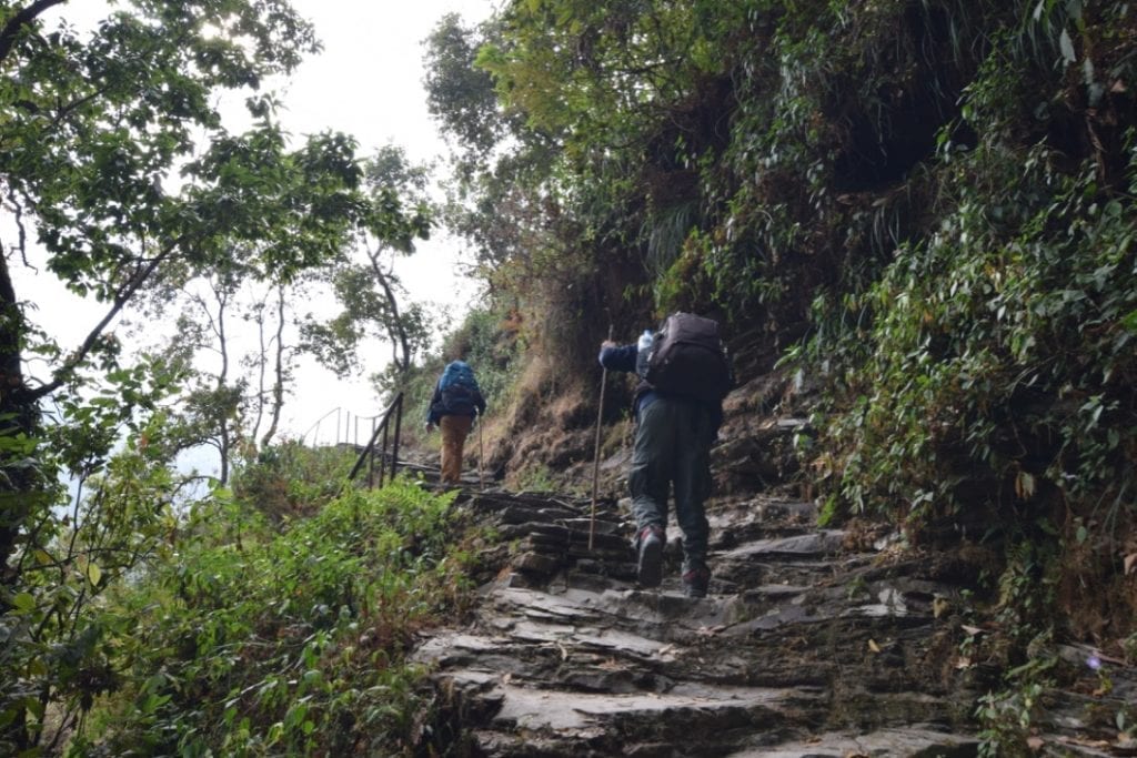 The journey for the Annapurna Base Camp trek begins. 