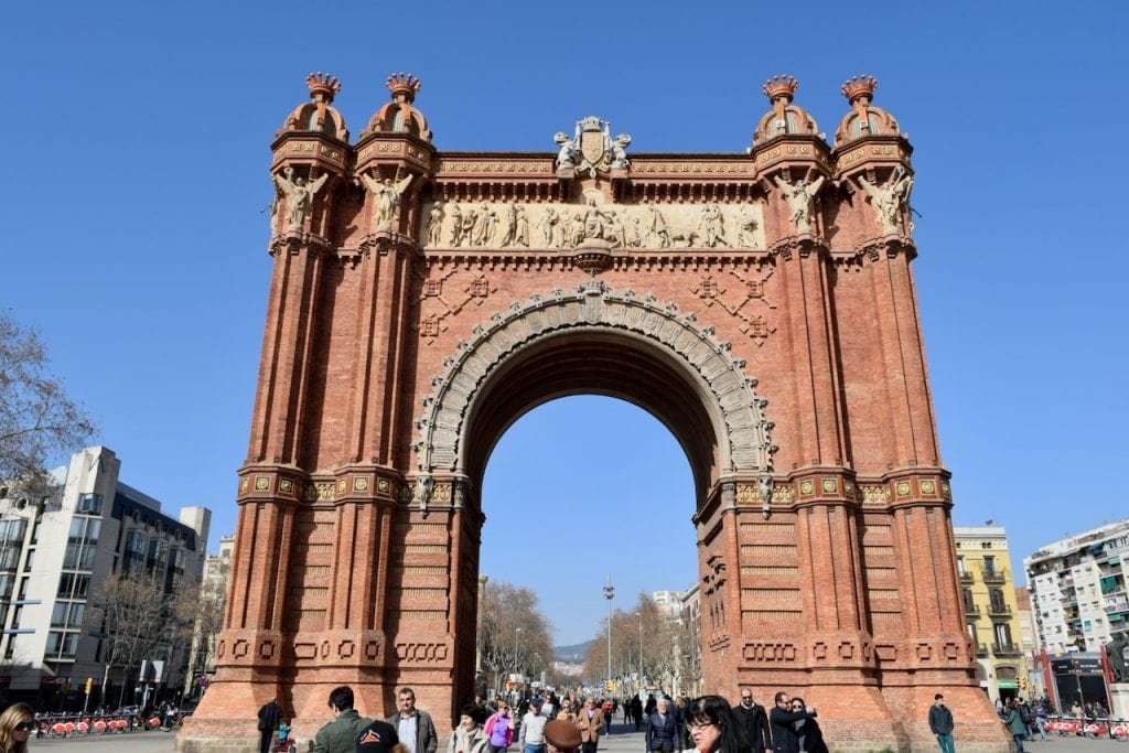 Passeig de Lluís Companys in Barcelona. 