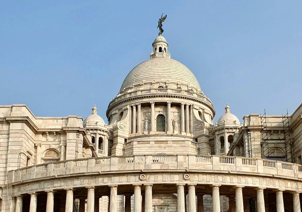 Close view of Victoria Memorial in Kolkata