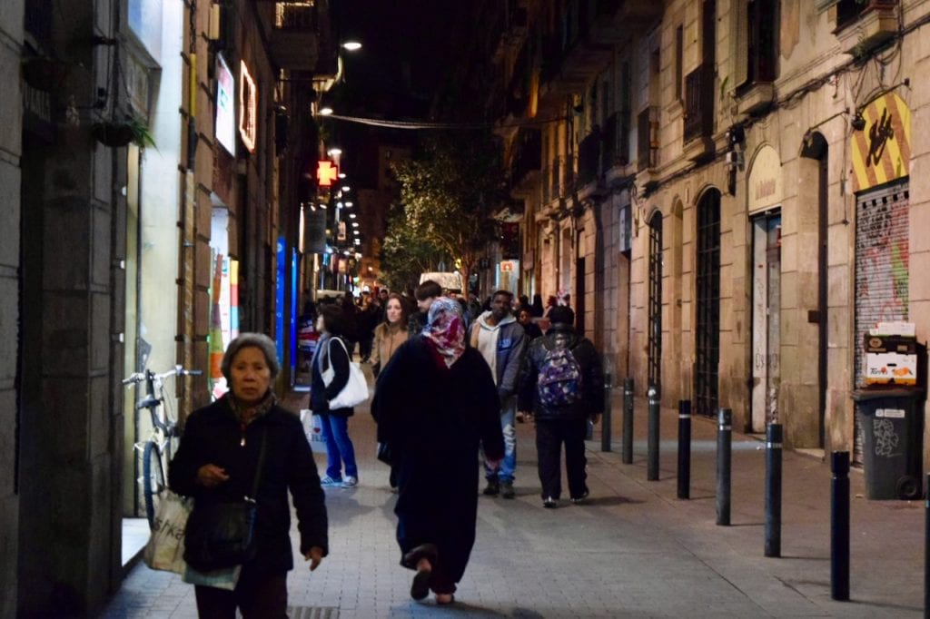 Gothic quarter in Barcelona. 