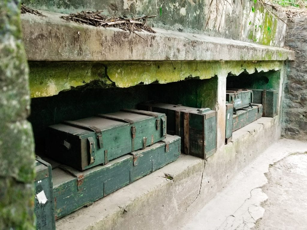 Bunker in Cannon fort in Cat Ba island