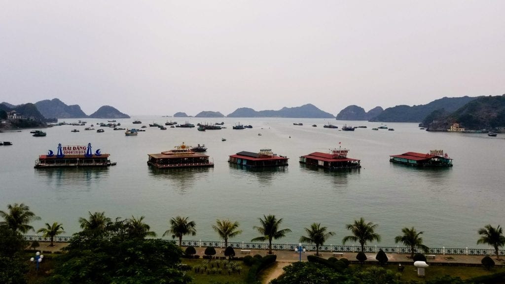 Amazing view of Cat Ba Island from hotel window