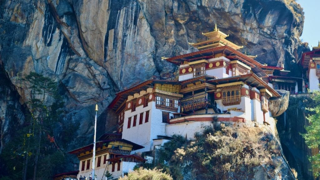 The tiger nest monastery. 	