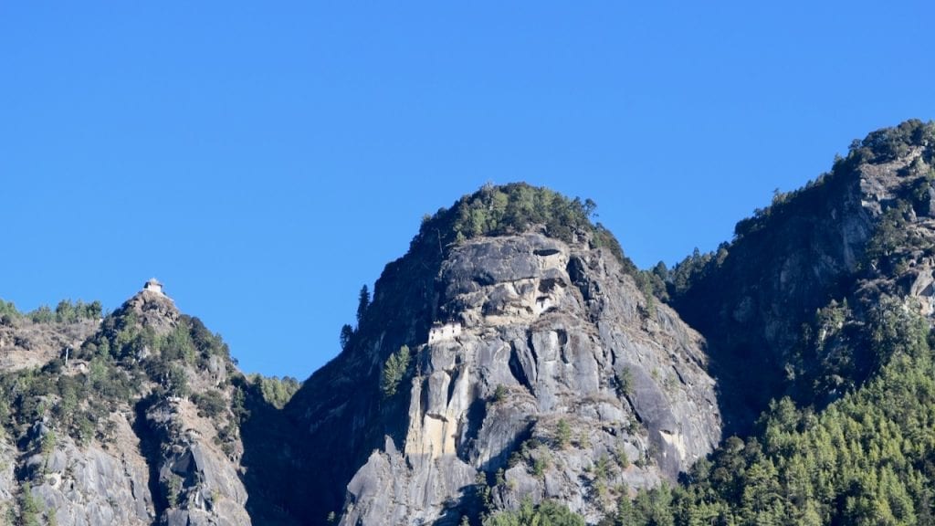 A glimpse of Taktsang monastery aka Tiger's nest.  