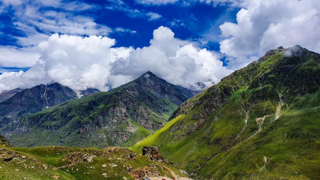 Green Mountains in Himachal Pradesh. 