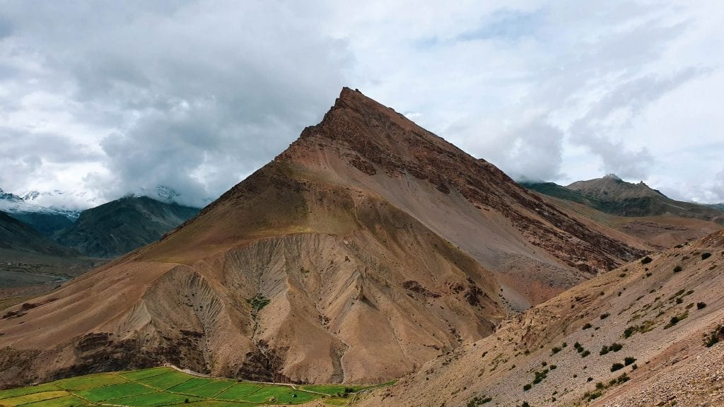 Brown color mountains in Spiti Valley. 