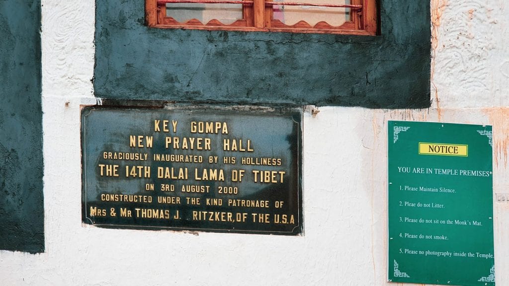 Dalai Lama in Key Gompa