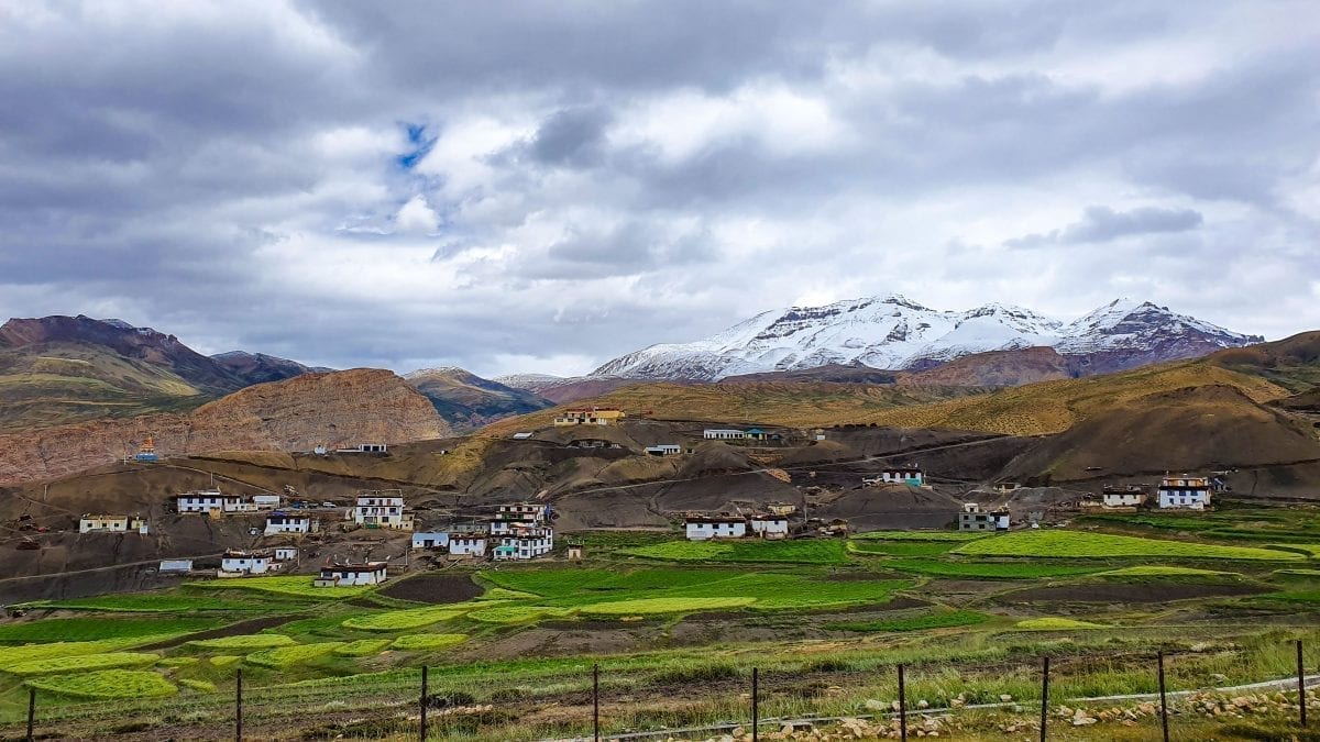 Langza village in Spiti Valley, India