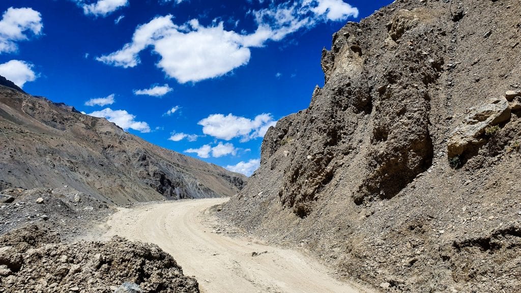 Road in Spiti Valley towards Mud Village