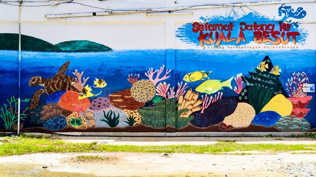 A wall in Kuala Besut - the gateway to Perhentian Islands. 