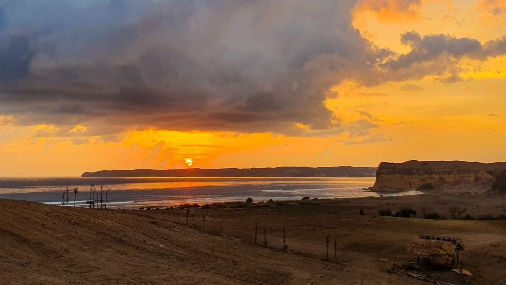 Enjoying sunset from a cliff in Ekas, Lombok