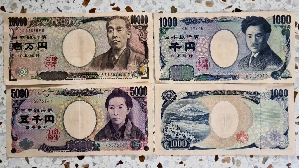 Currency of Japan - Japanese Yen. One of the tips before traveling to Japan for first time is to take yen. 