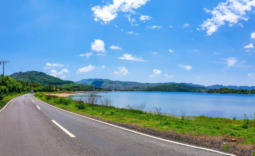 Coastal road in Sekotong