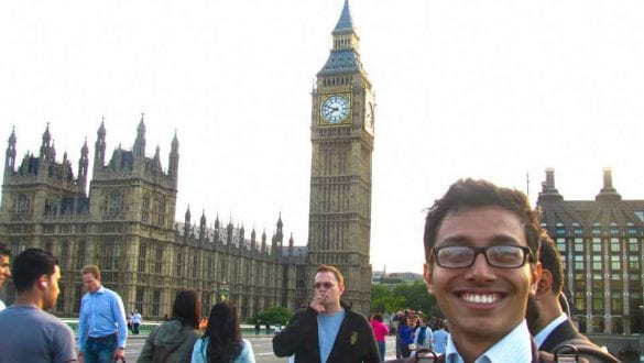 Fuad in front of Big Ben
