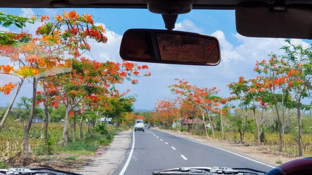 Road to Sekotong in Lombok