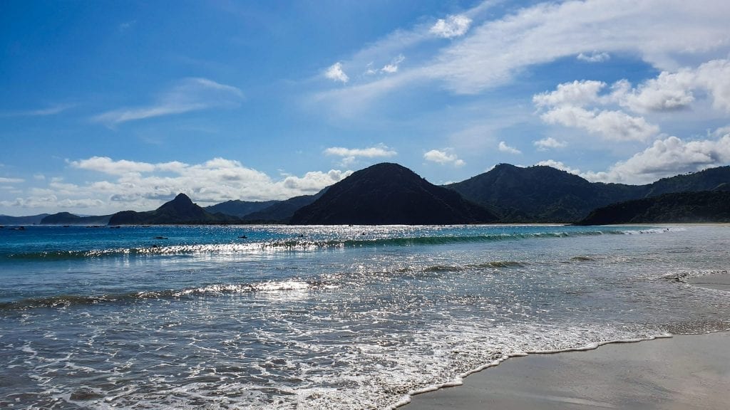 Sea in Selong Belanak Beach in Kuta Lombok