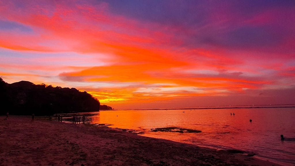 Amazing Sunset in Bingin Beach