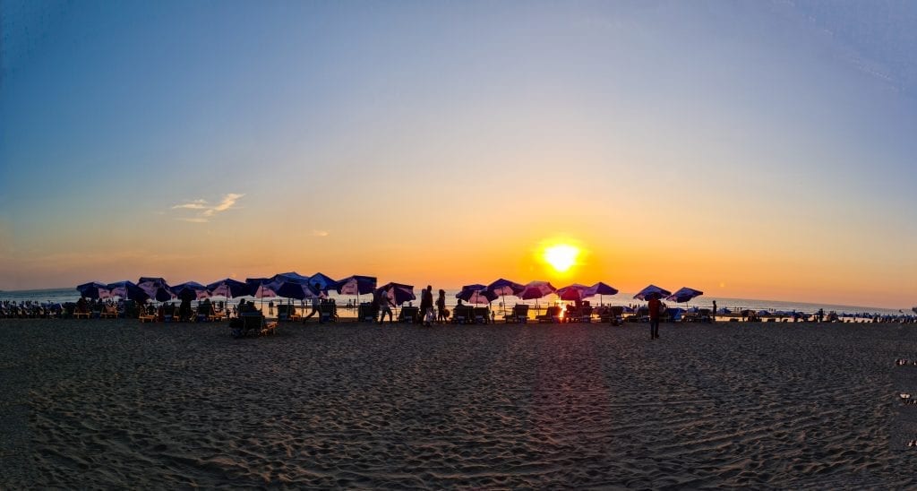 Sunset in Coxs Bazar in Bangladesh