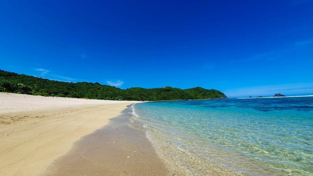 Clear Water in Lancing Beach Lombok