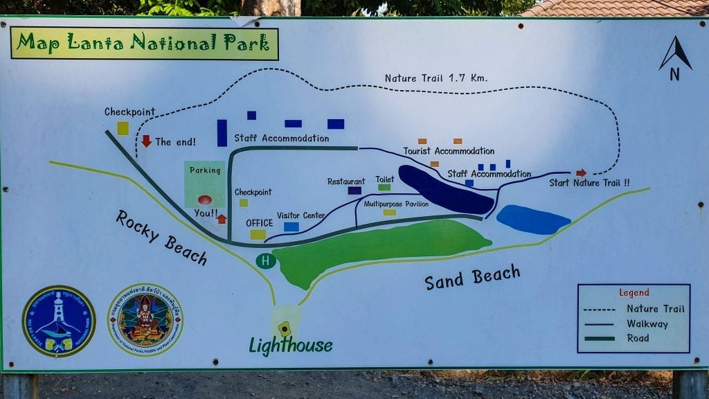 Map of Koh Lanta National Park