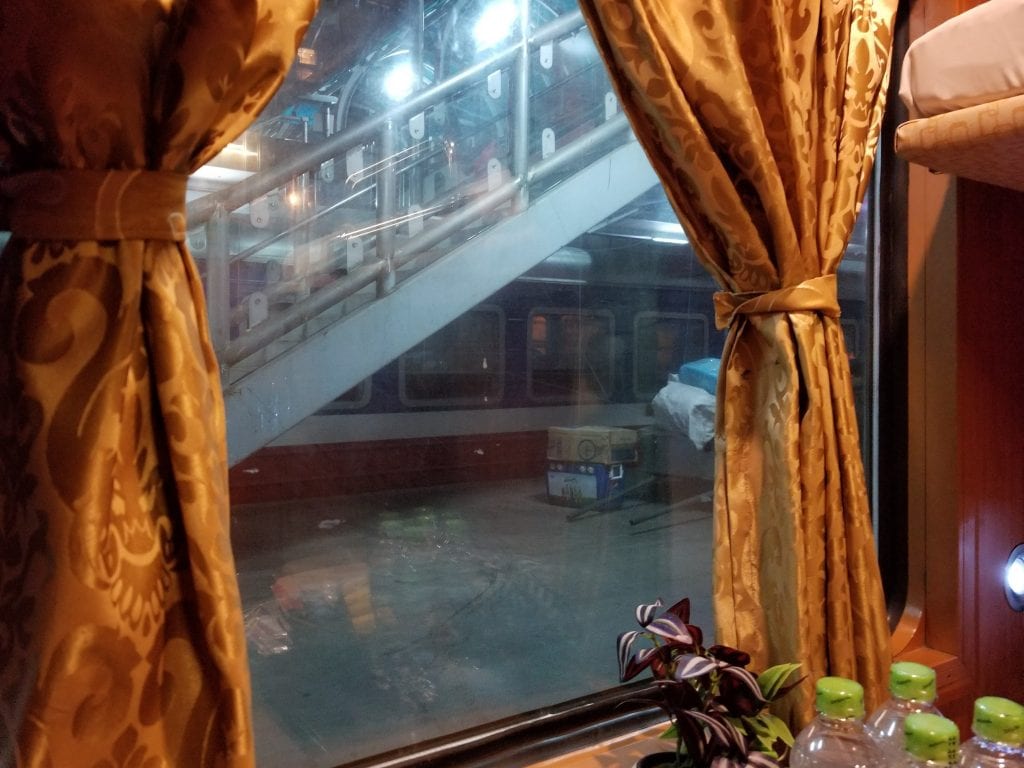 Train Window of sleeper class to Sapa from Hanoi