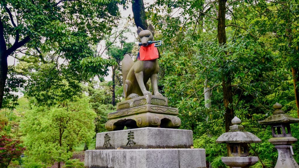 Fox Statue in Fushimi Inari Taisha