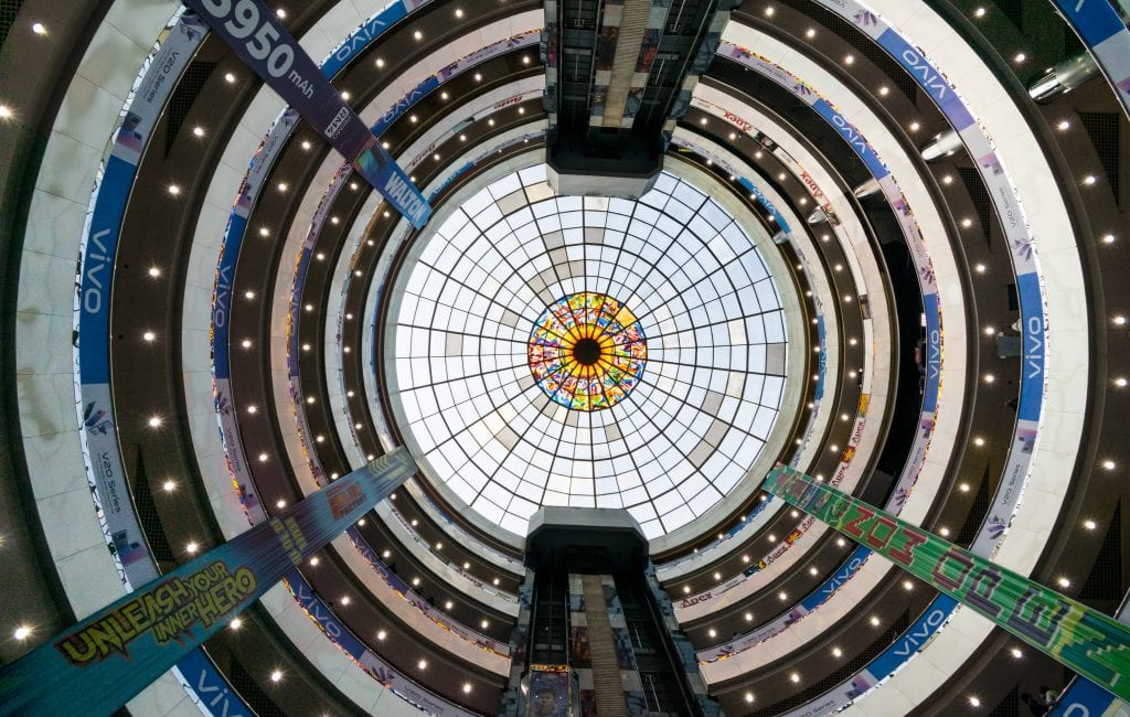 Colorful Dome of Bashundhara Shopping Mall in Dhaka