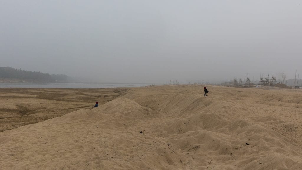 Sands in the Someshwari River in Birishiri