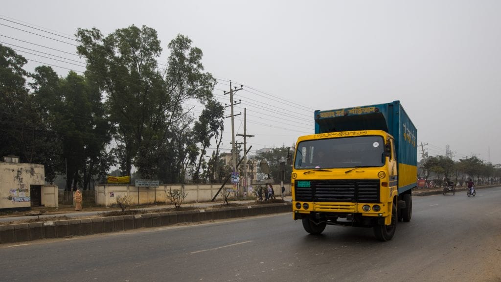 A Truck in the Highway of Bangladesh