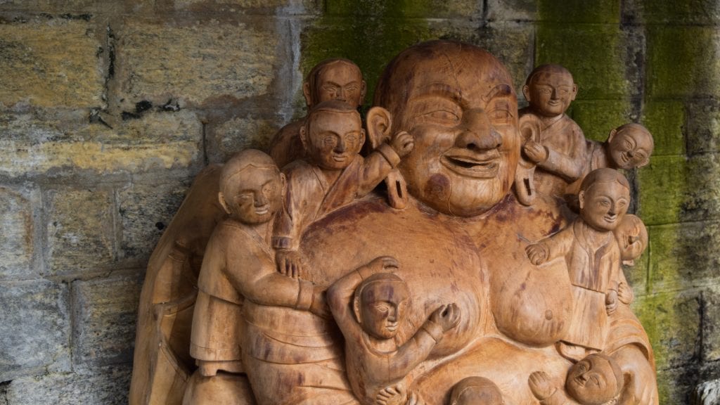 Wooden Statue of Chime Lhakhang in Punakha