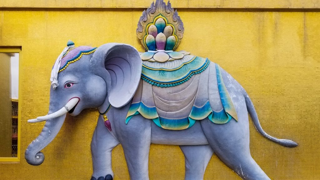 Elephant on Wall of Buddha Dordenma