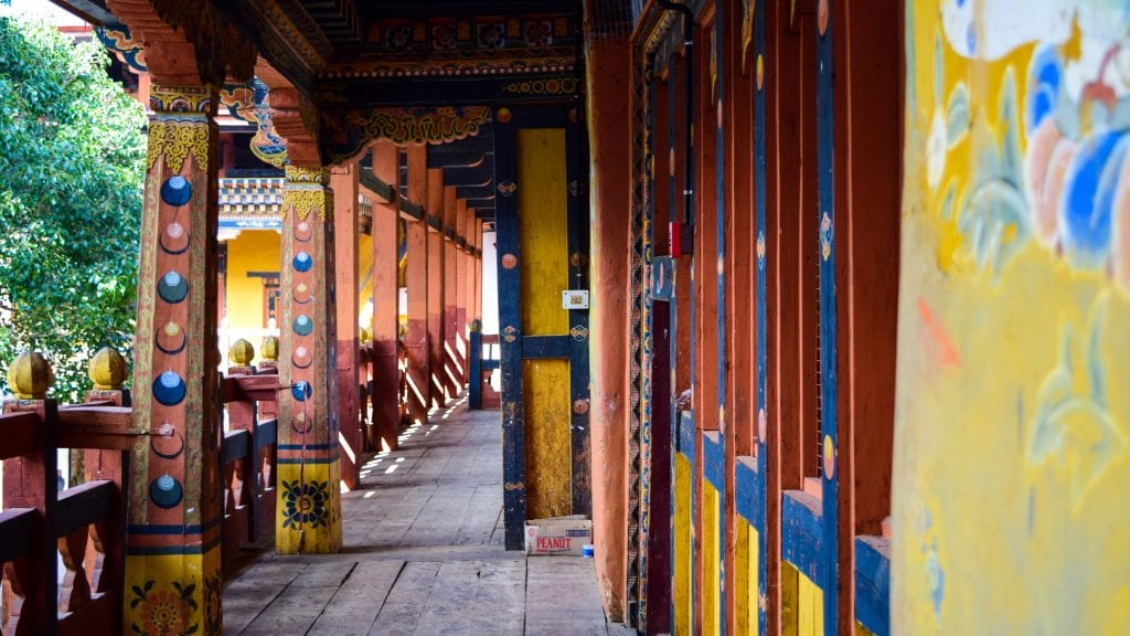 First floor of Punakha Dzong