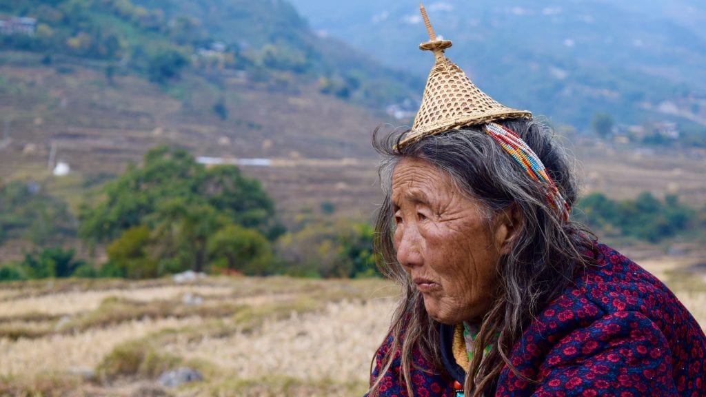 Old Lady Punakha Portrait Photography