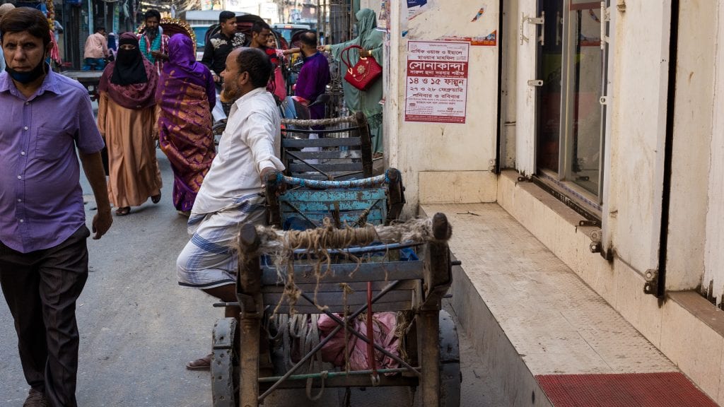 Manual Pulling Cart in old Dhaka