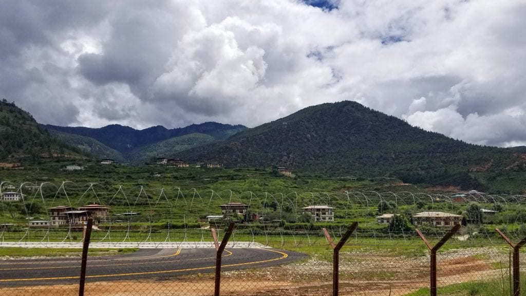 Paro Airport as seen from Outside