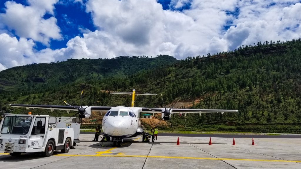 Aeroplane in Paro Airport