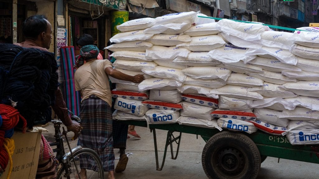 Road Blocked By Vehicle Old Dhaka