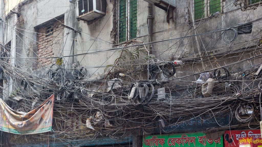 Tangled Cable Wires - Old Dhaka in Photos