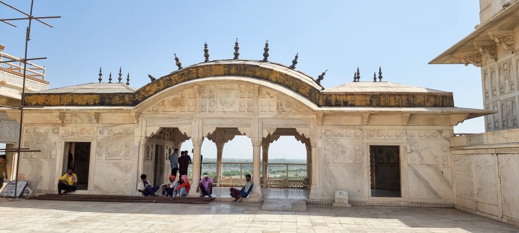 Visitors Resting in Agra Fort