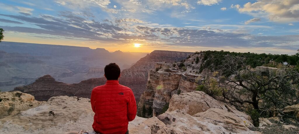 Enjoying Sunrise in Grand Canyon