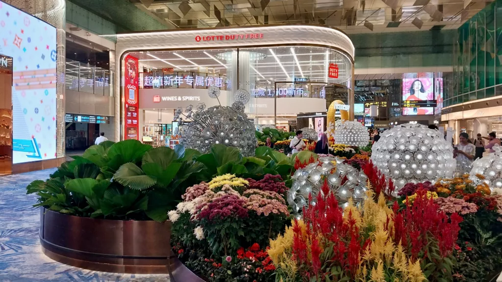 Colorful Changi Airport in Singapore